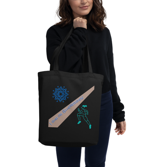 I run on Blueberries Tote Bag
